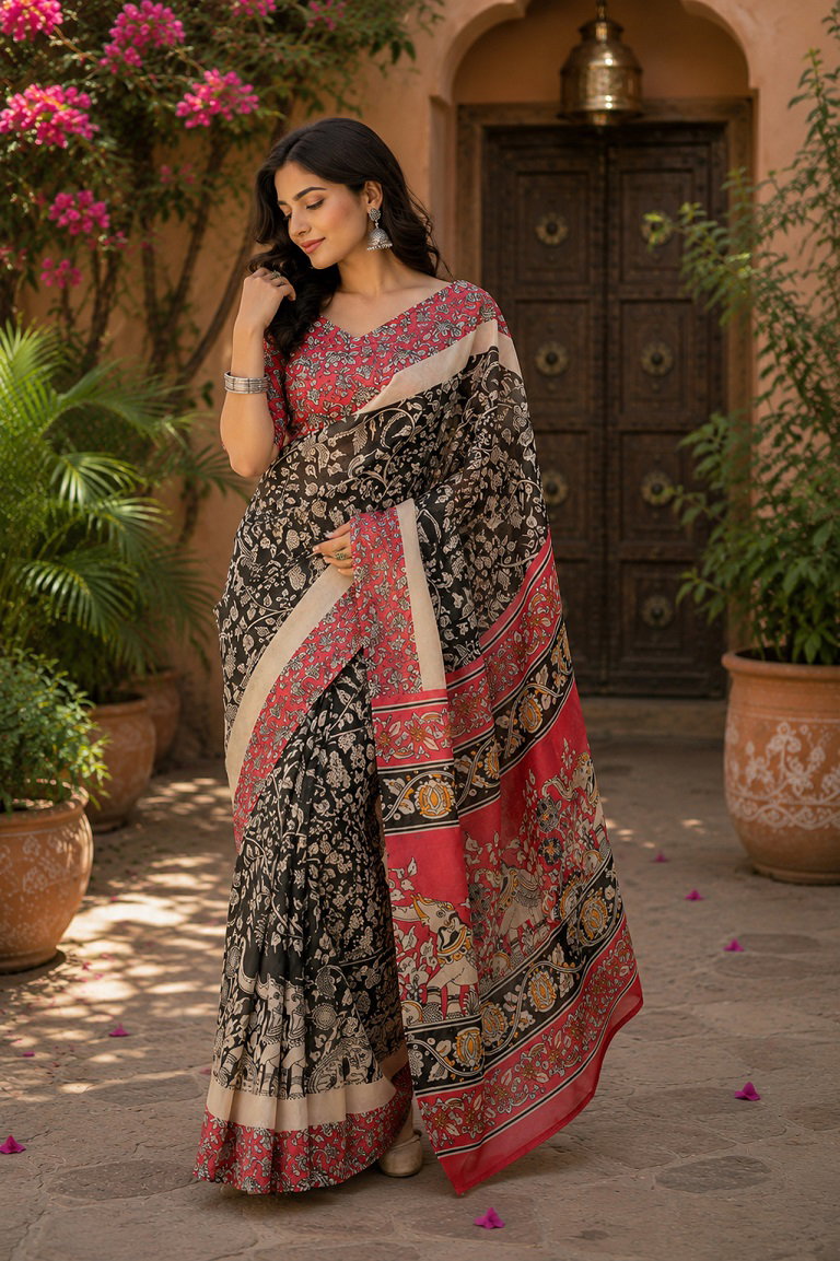 Meera 349 Linen Digital Printed Fancy Saree Catalog — Wholesale Sarees, Vardan Ethnic wholesale from Surat — view 2