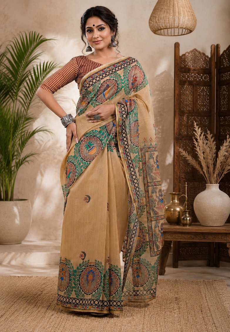Meera 350 Linen Digital Printed Party Wear Saree Catalog — Wholesale Sarees, MEERA wholesale from Surat — view 2