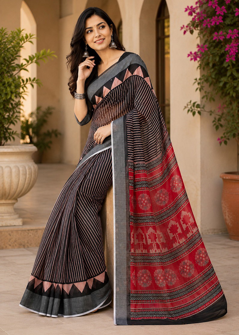 Meera 350 Linen Digital Printed Party Wear Saree Catalog — Wholesale Sarees, MEERA wholesale from Surat — view 4
