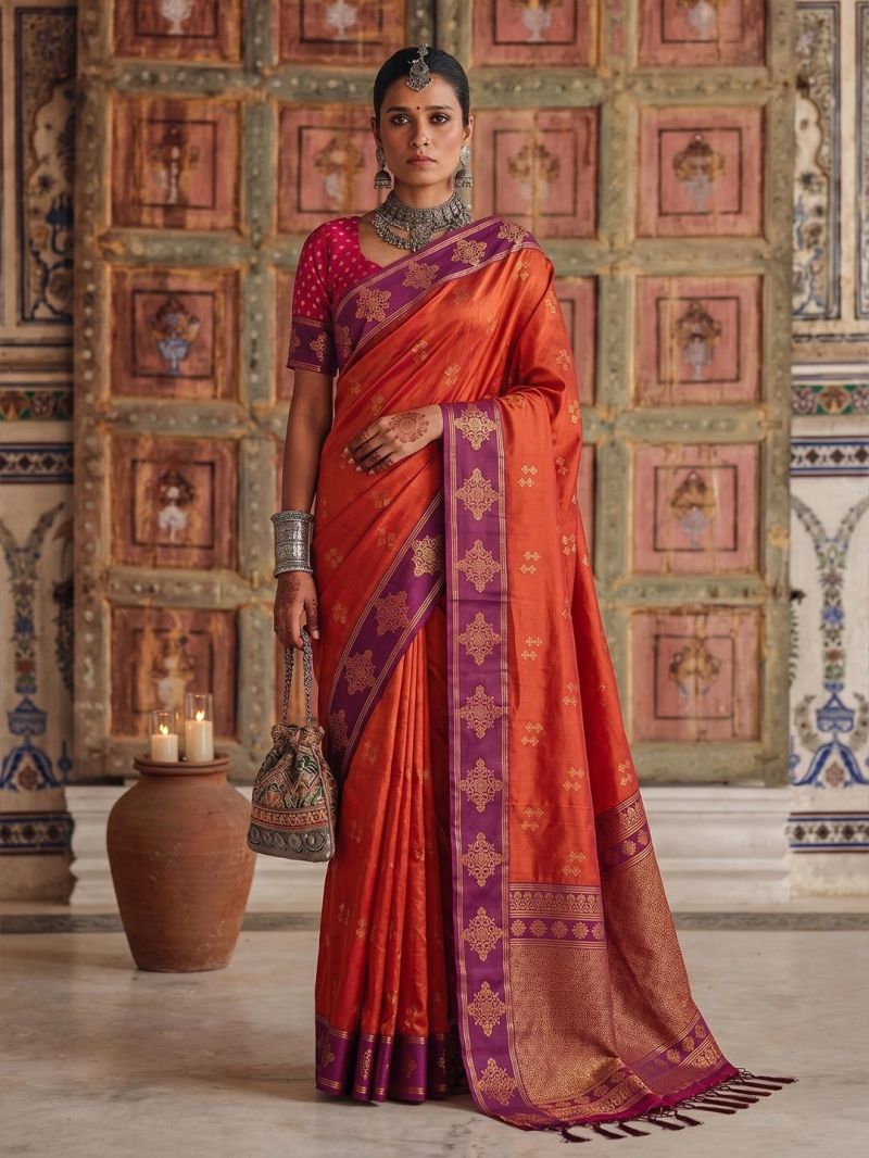 Ast Meera Silk Vol 2 Soft Silk Zari Weaving Saree Catalog — Wholesale Sarees, Vardan Ethnic wholesale from Surat — view 4