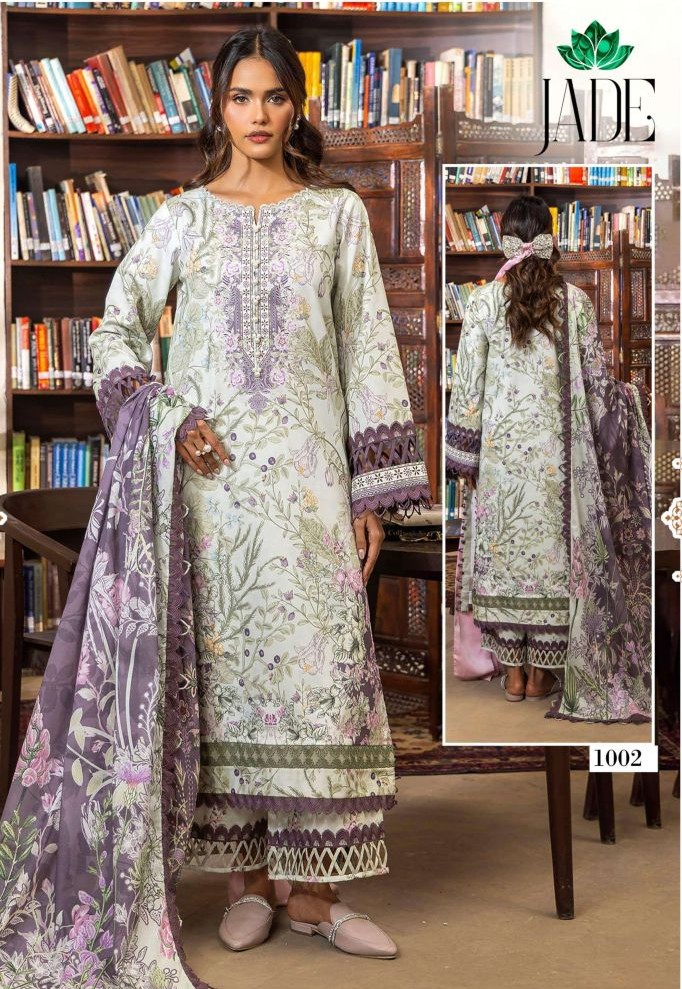 Farida Jade Bin Saeed Vol 1 Cotton Karachi Dress Material — Wholesale Kurtis, Farida wholesale from Surat — view 2