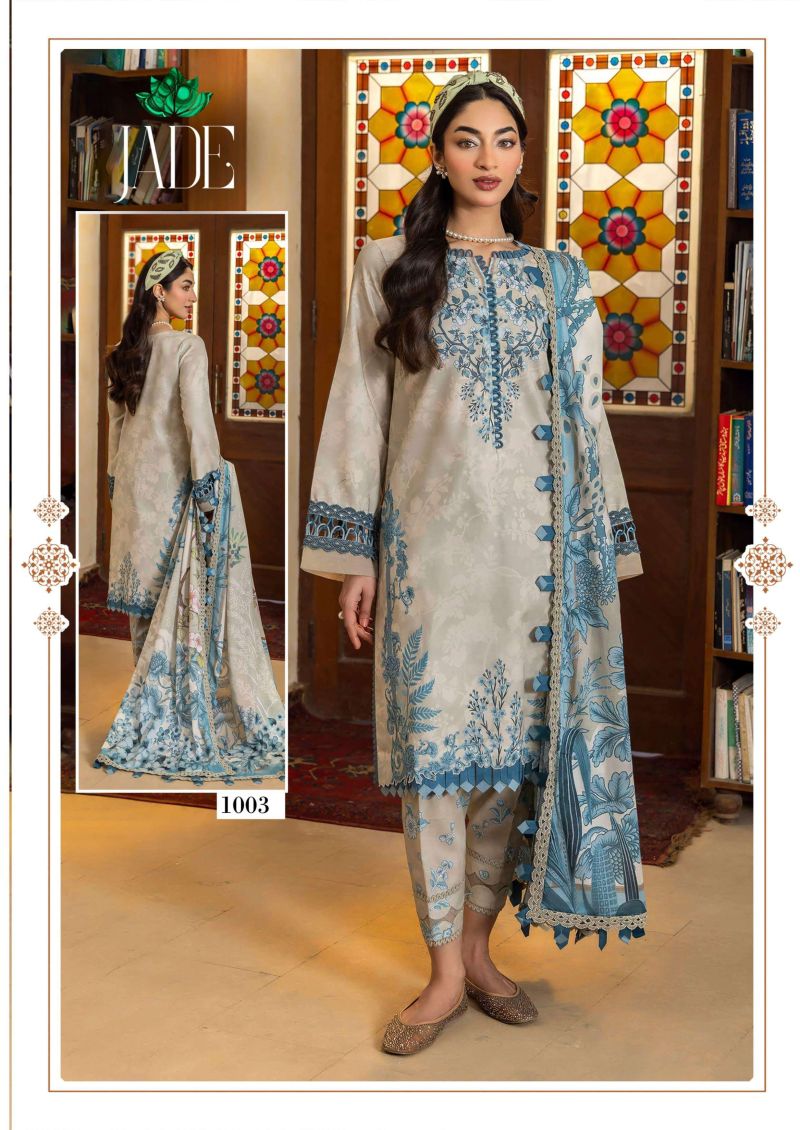 Farida Jade Bin Saeed Vol 1 Cotton Karachi Dress Material — Wholesale Kurtis, Farida wholesale from Surat — view 3