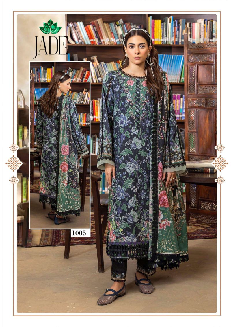 Farida Jade Bin Saeed Vol 1 Cotton Karachi Dress Material — Wholesale Kurtis, Farida wholesale from Surat — view 4