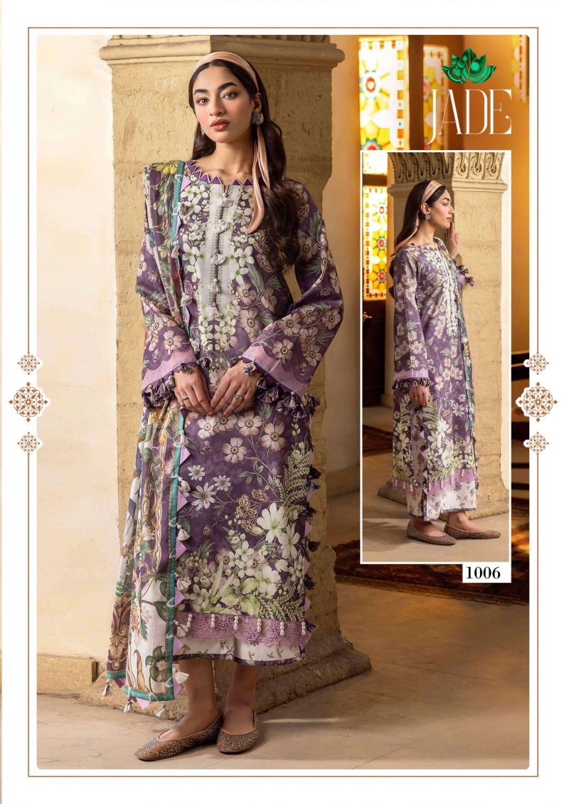 Farida Jade Bin Saeed Vol 1 Cotton Karachi Dress Material — Wholesale Kurtis, Farida wholesale from Surat — view 6