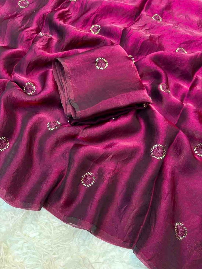 Kc 223 Fandy Satin Silk Beads Worked Designer Saree Catalog — Wholesale Sarees, Vardan Ethnic wholesale from Surat — view 12