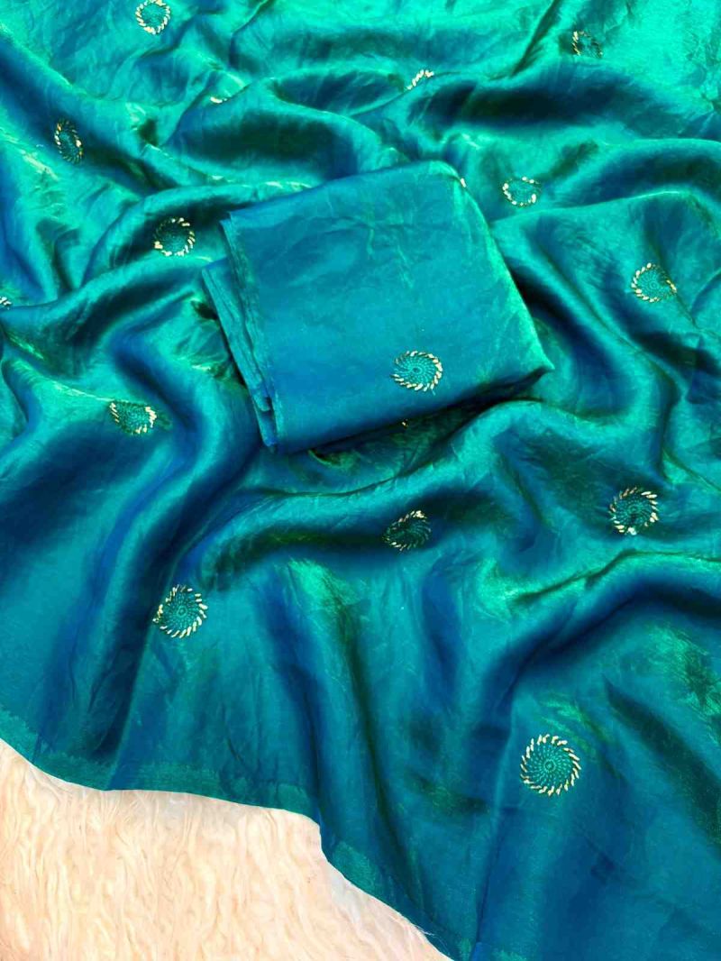 Kc 223 Fandy Satin Silk Beads Worked Designer Saree Catalog