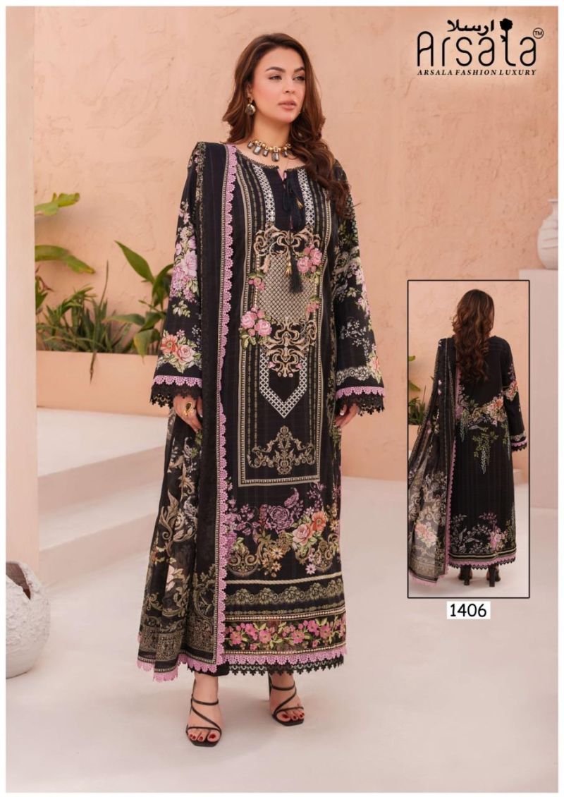 Arsala Amira Vol 14 Readymade Cotton Karachi Kurti Set — Wholesale Cotton Kurti Pant Set, Vardan Ethnic wholesale from Surat — view 3