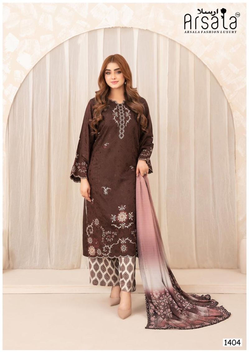 Arsala Amira Vol 14 Readymade Cotton Karachi Kurti Set — Wholesale Cotton Kurti Pant Set, Vardan Ethnic wholesale from Surat — view 5