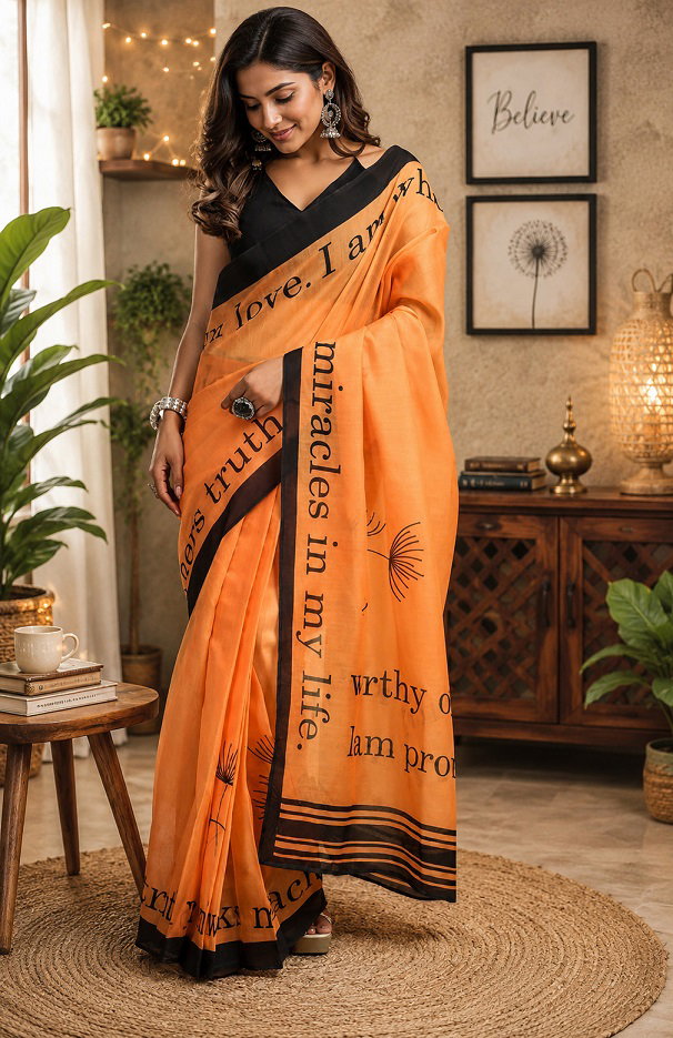 Meera 352 Chanderi Cotton Digital Printed Ready To Wear Saree — Wedding Saree, MEERA wholesale from Surat — view 2