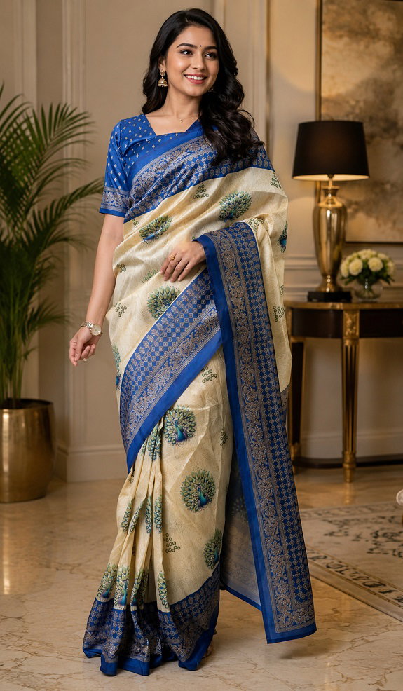 Meera 353 Chanderi Cotton Digital Printed Ready To Wear Catalog — Festival Sarees, Vardan Ethnic wholesale from Surat — view 3