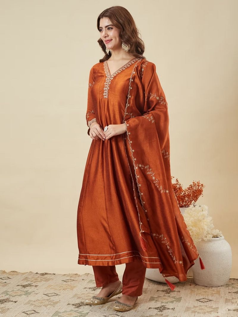 Navya Kurti 283 Vichitra Silk Embroidery Worked Kurti Set Catalog