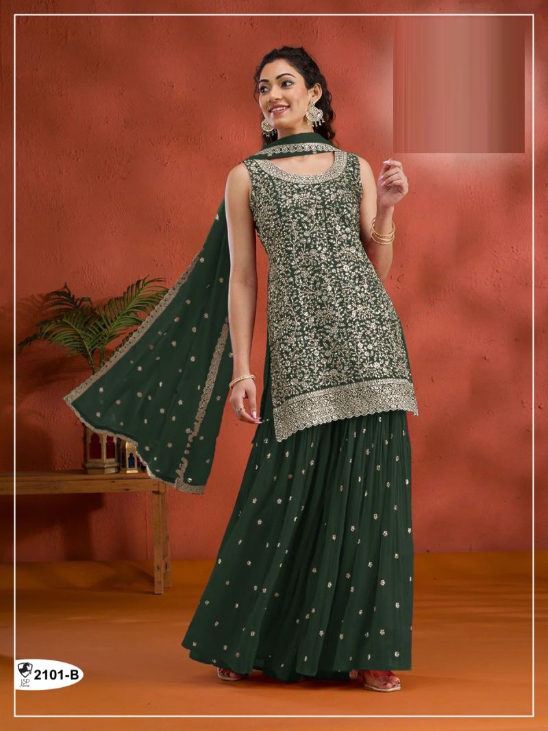 2101 A To D Master Colors Georgette Embroidered Salwar Kameez Catalog — Wholesale Salwar Kameez, Vardan Ethnic wholesale from Surat — view 3