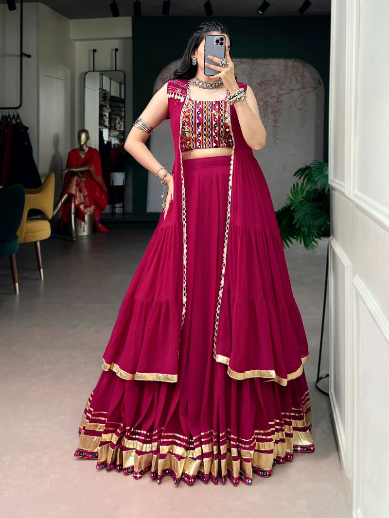 Taraa L 1782 Marble Handworked Lehenga Choli With Koti Set