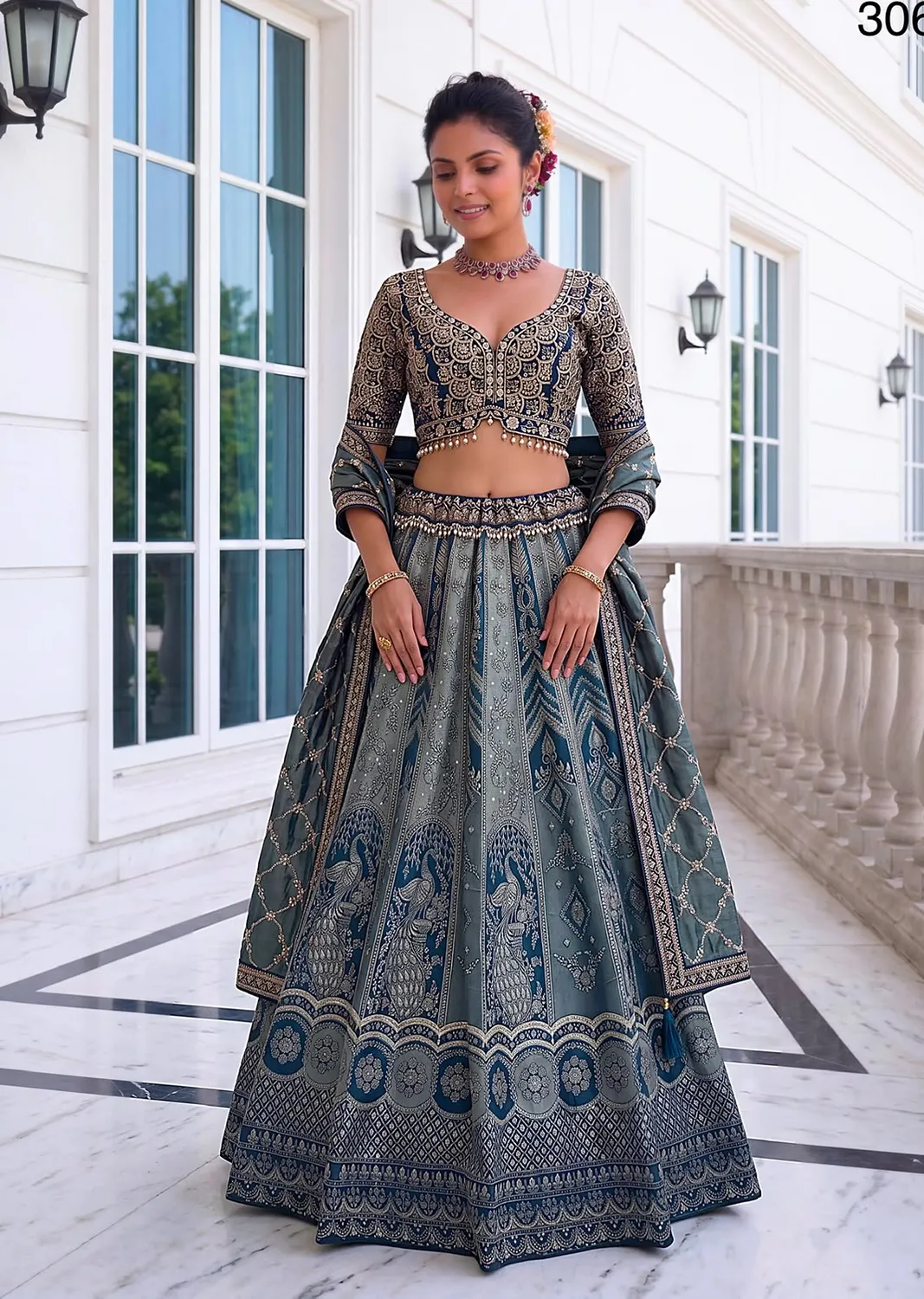Anjani Art Bridal Wedding Designer Lehenga Choli Set — Wholesale Lehenga, Anjani Art wholesale from Surat — view 1