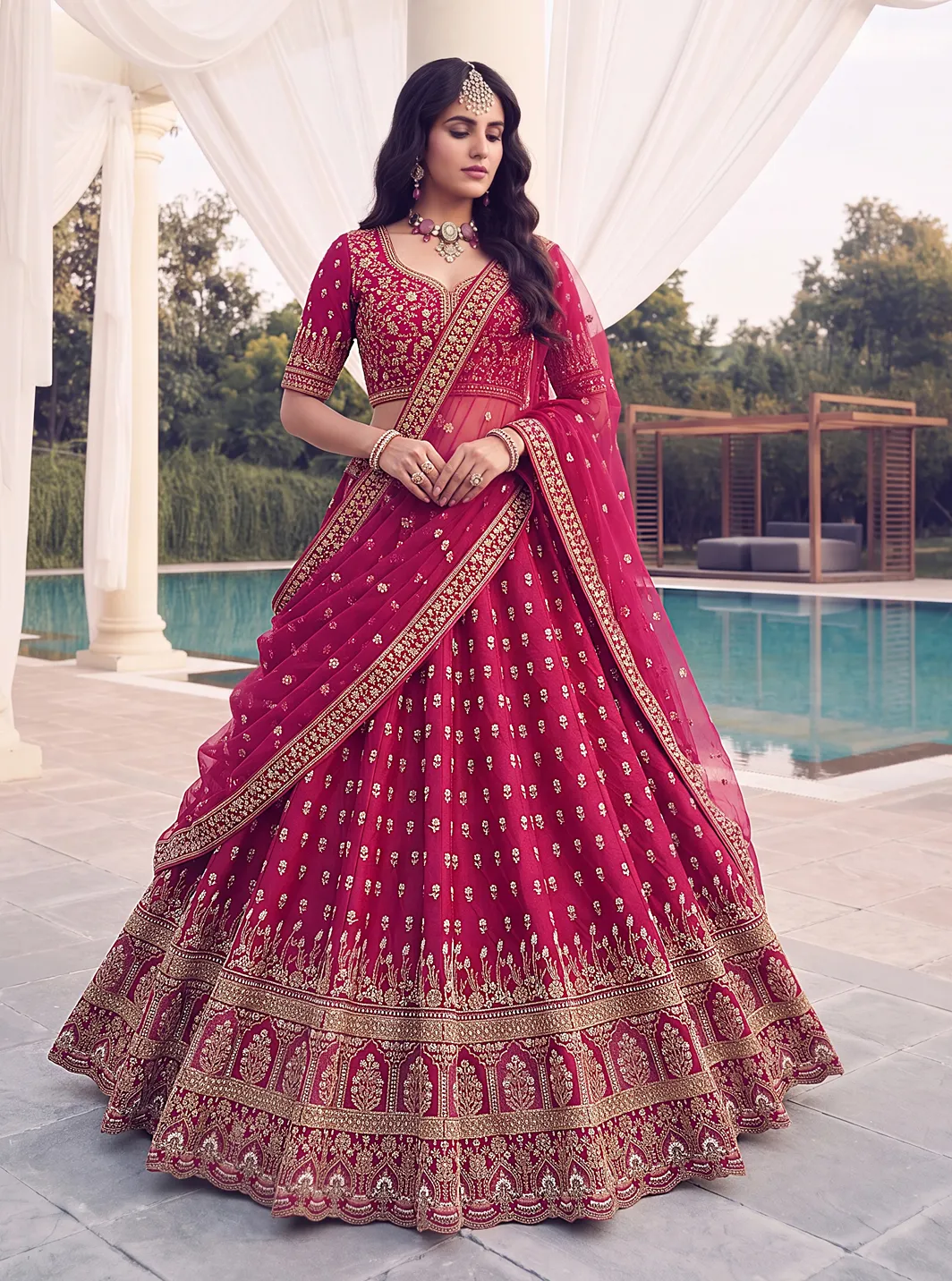 Anjani Art Bridal-3045 Premium Bridal Lehenga Choli Collection — Wholesale Lehenga, Anjani Art wholesale from Surat — view 1