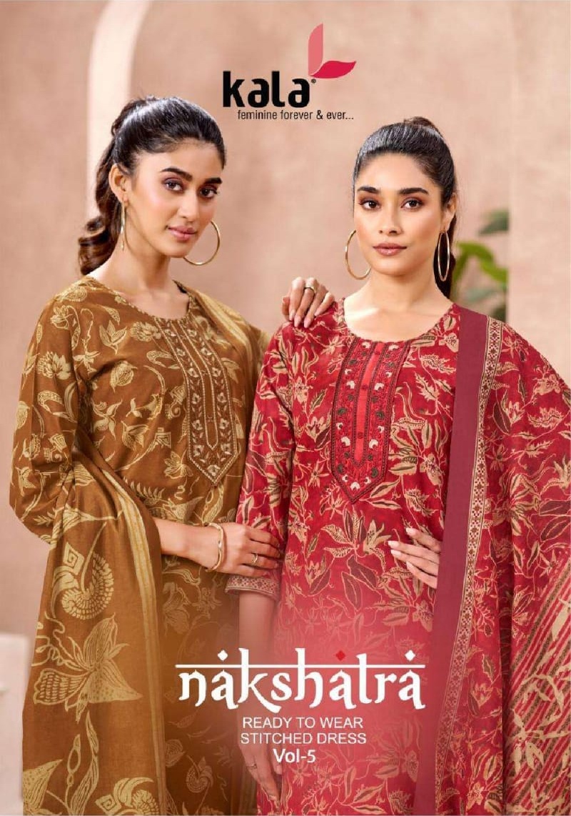 Kala Nakshatra Vol-5 – Cotton Kurti Pant With Dupatta Set — Wholesale Kurtis, kala wholesale from Surat — view 2