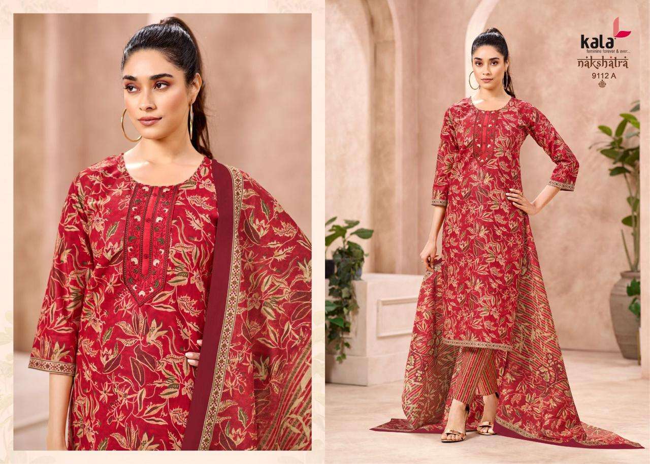 Kala Nakshatra Vol-5 – Cotton Kurti Pant With Dupatta Set — Wholesale Kurtis, kala wholesale from Surat — view 10