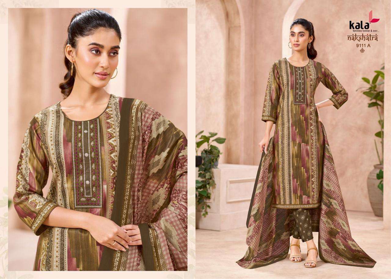 Kala Nakshatra Vol-5 – Cotton Kurti Pant With Dupatta Set — Wholesale Kurtis, kala wholesale from Surat — view 12