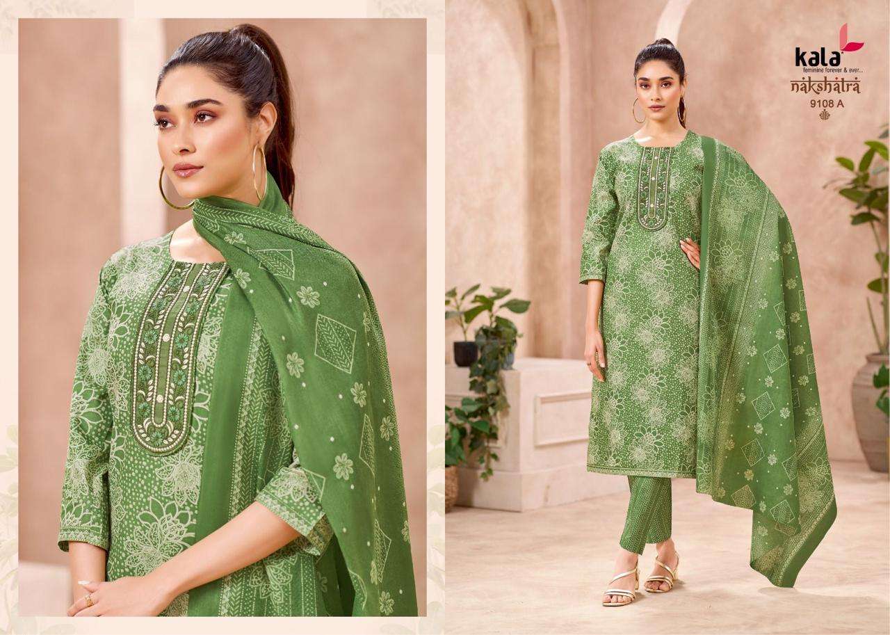 Kala Nakshatra Vol-5 – Cotton Kurti Pant With Dupatta Set — Wholesale Kurtis, kala wholesale from Surat — view 13
