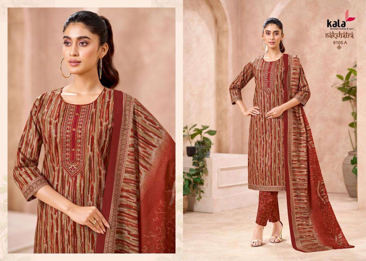 Kala Nakshatra Vol-5 – Cotton Kurti Pant With Dupatta Set — Wholesale Kurtis, kala wholesale from Surat — view 3