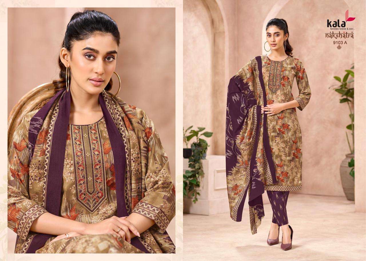 Kala Nakshatra Vol-5 – Cotton Kurti Pant With Dupatta Set — Wholesale Kurtis, kala wholesale from Surat — view 4