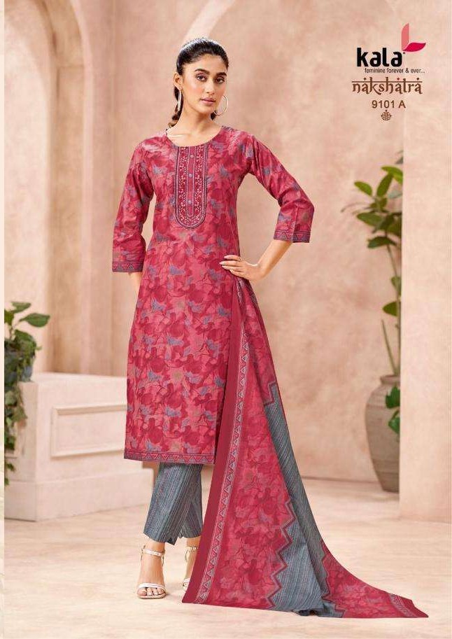 Kala Nakshatra Vol-5 – Cotton Kurti Pant With Dupatta Set
