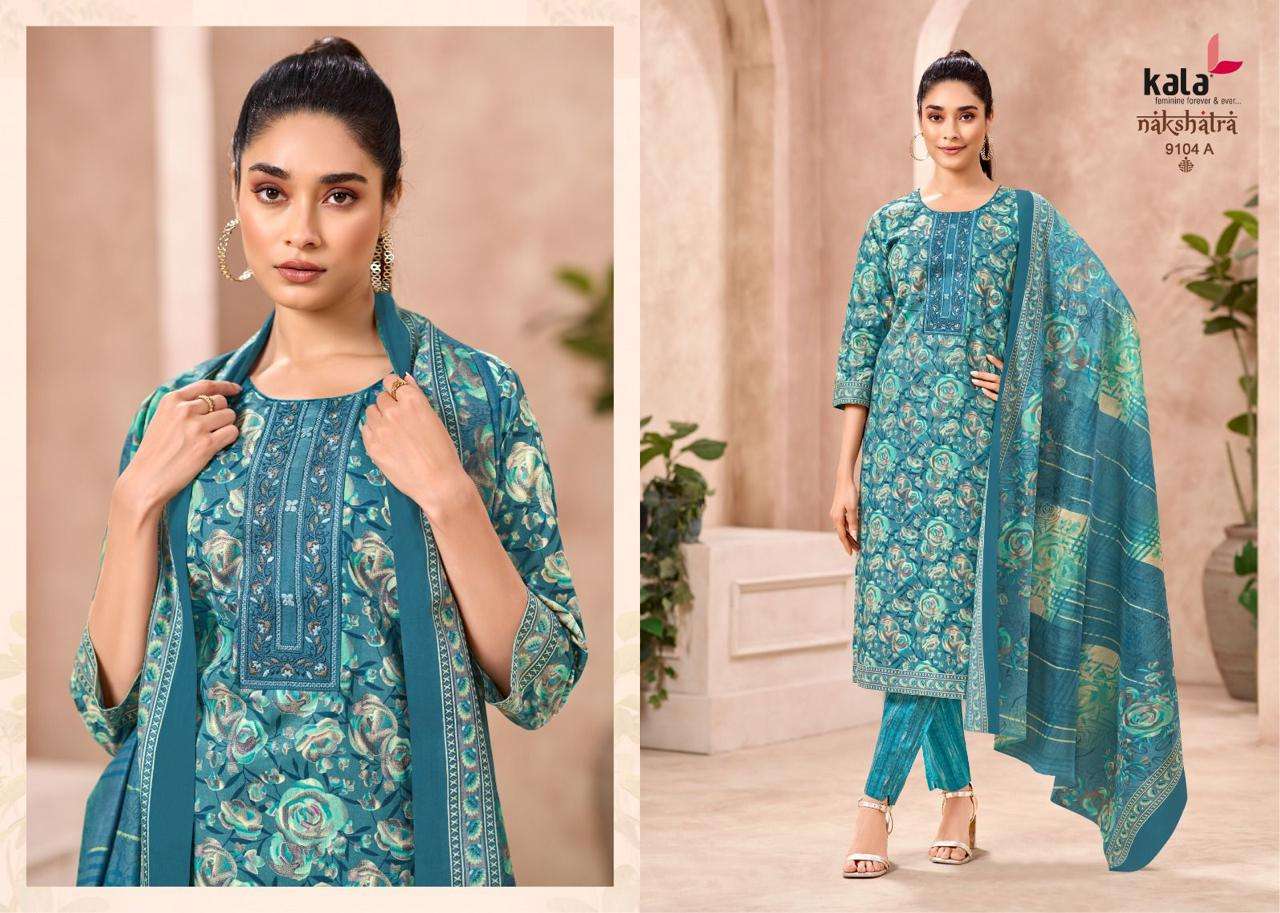 Kala Nakshatra Vol-5 – Cotton Kurti Pant With Dupatta Set — Wholesale Kurtis, kala wholesale from Surat — view 9
