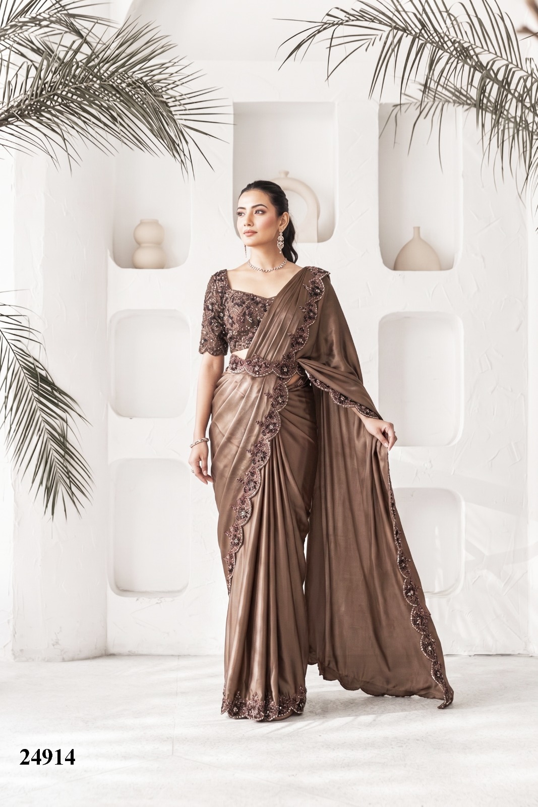 Mahotsav Mohmanthan 24900 Elyssia Ready-to-Wear Designer Drape Saree Collection — Wholesale Sarees, Mahotsav wholesale from Surat — view 9