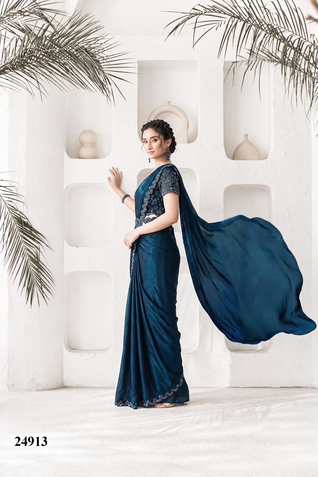Mahotsav Mohmanthan 24900 Elyssia Ready-to-Wear Designer Drape Saree Collection — Wholesale Sarees, Mahotsav wholesale from Surat — view 8