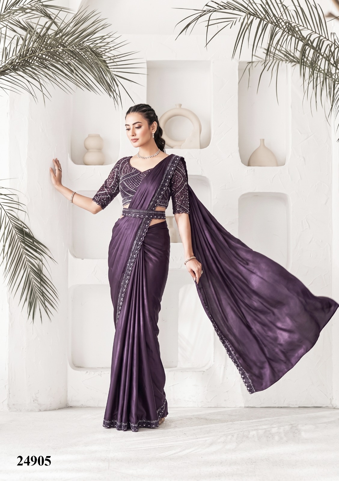 Mahotsav Mohmanthan 24900 Elyssia Ready-to-Wear Designer Drape Saree Collection — Wholesale Sarees, Mahotsav wholesale from Surat — view 5
