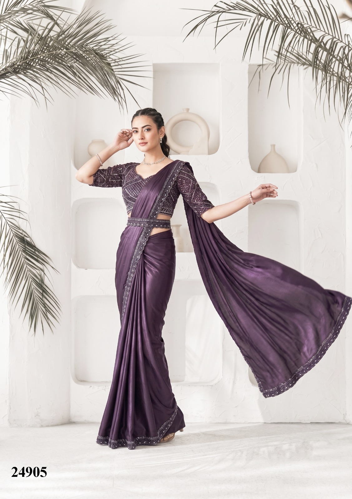 Mahotsav Mohmanthan 24900 Elyssia Ready-to-Wear Designer Drape Saree Collection — Wholesale Sarees, Mahotsav wholesale from Surat — view 4