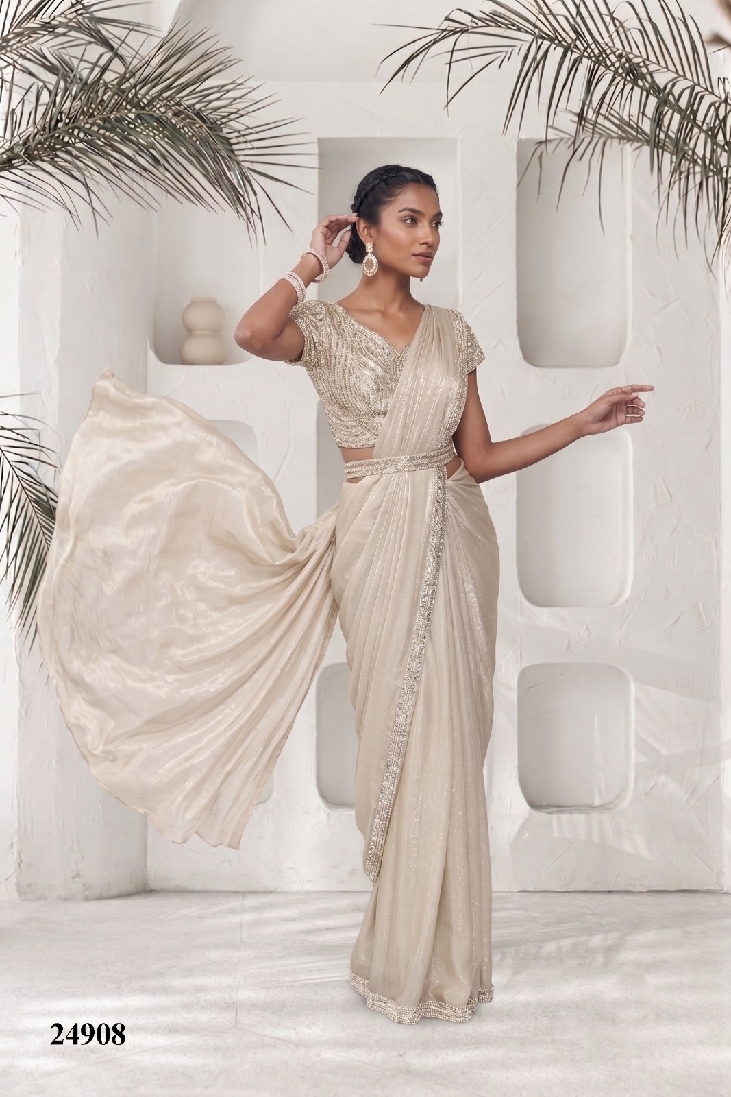 Mahotsav Mohmanthan 24900 Elyssia Ready-to-Wear Designer Drape Saree Collection — Wholesale Sarees, Mahotsav wholesale from Surat — view 3