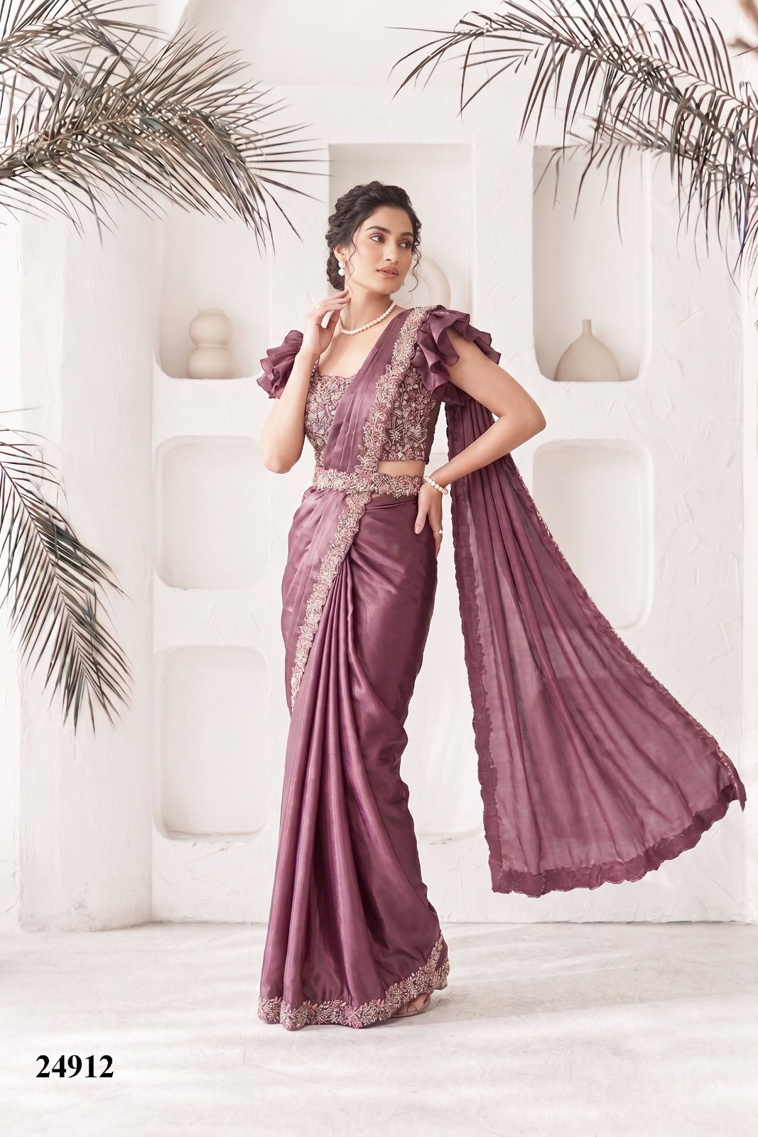 Mahotsav Mohmanthan 24900 Elyssia Ready-to-Wear Designer Drape Saree Collection — Wholesale Sarees, Mahotsav wholesale from Surat — view 2