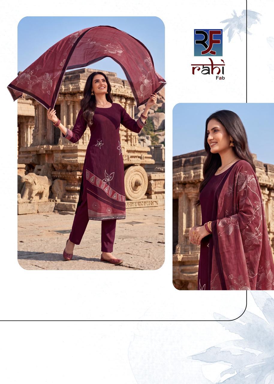 Rahi Rising Silver Vol Kurti Pant With Dupatta Set — Wholesale Kurtis, Vardan Ethnic wholesale from Surat — view 11