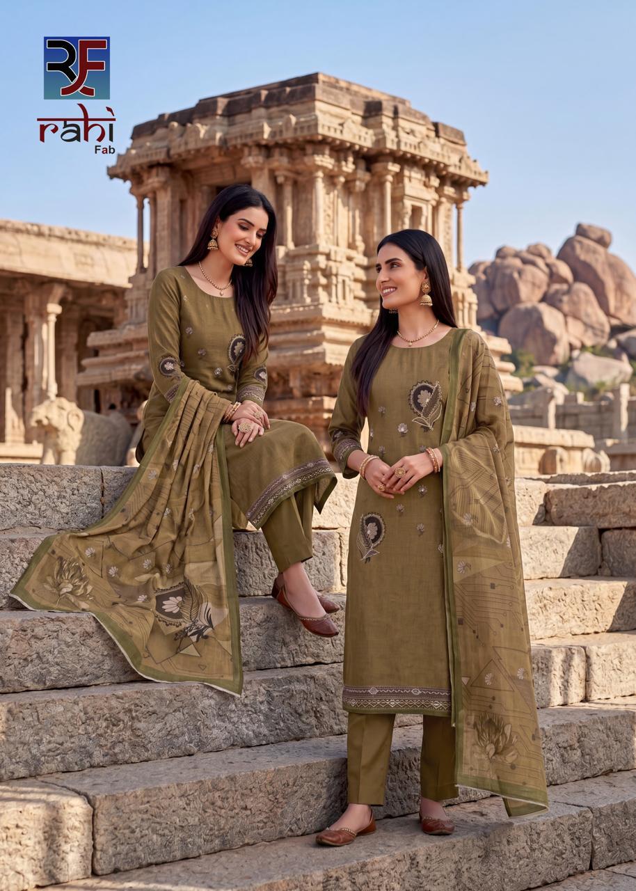 Rahi Rising Silver Vol Kurti Pant With Dupatta Set — Wholesale Kurtis, Vardan Ethnic wholesale from Surat — view 14