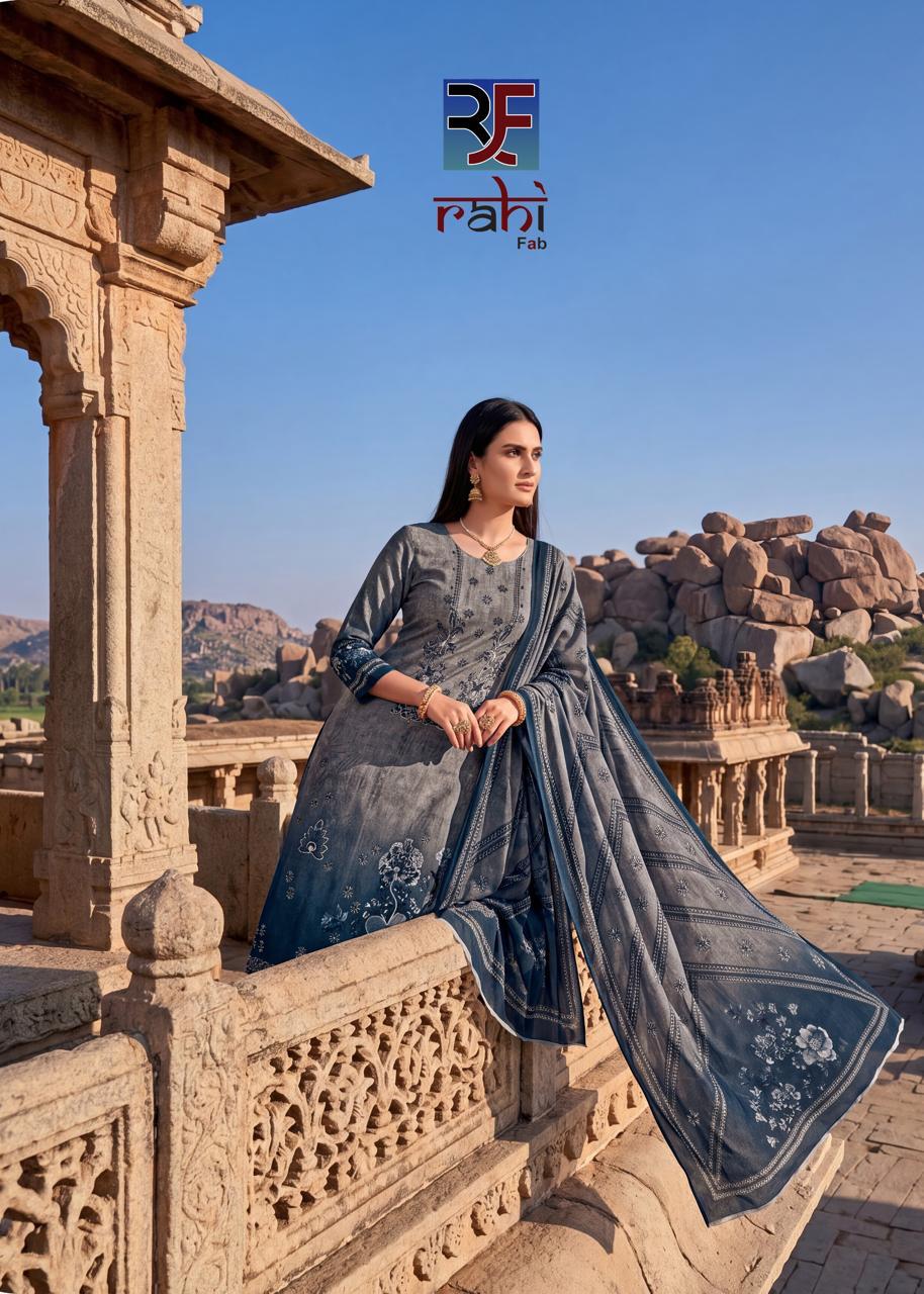 Rahi Rising Silver Vol Kurti Pant With Dupatta Set — Wholesale Kurtis, Vardan Ethnic wholesale from Surat — view 7
