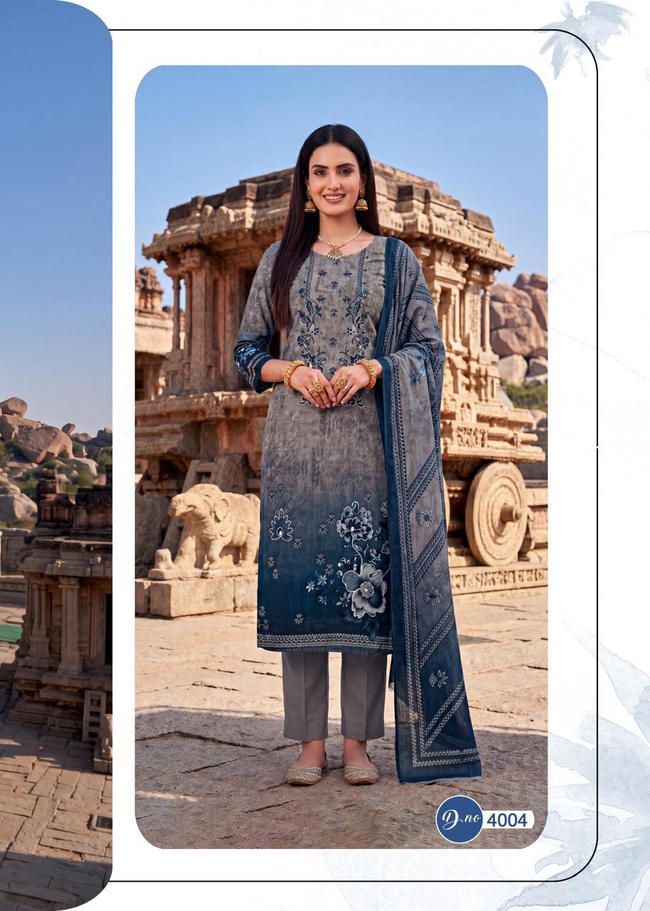 Rahi Rising Silver Vol Kurti Pant With Dupatta Set — Wholesale Kurtis, Vardan Ethnic wholesale from Surat — view 8
