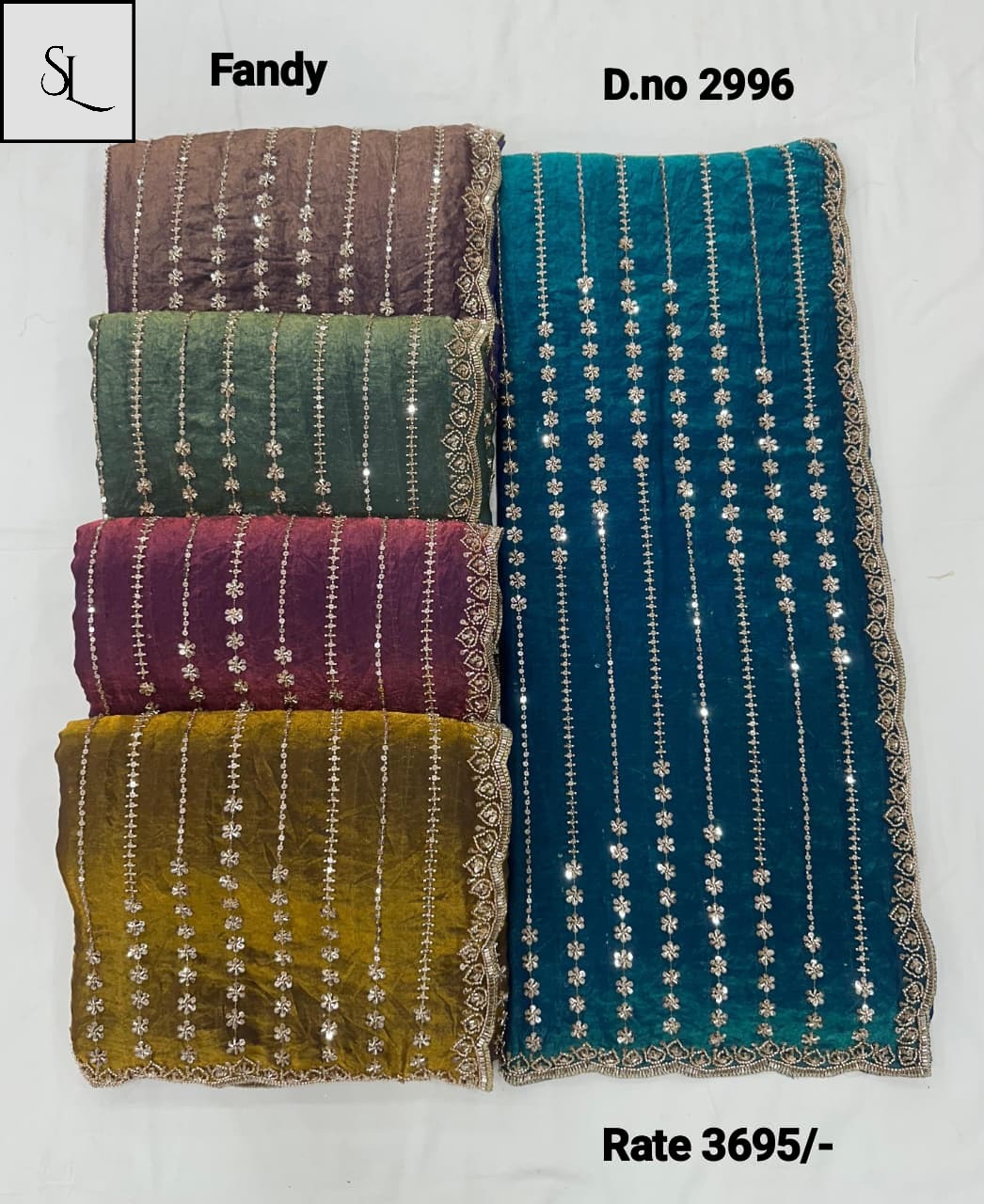 SL Sanjana Exclusive Party &amp; Festival Special Designer Saree Collection — Wholesale Sarees, Vardan Ethnic wholesale from Surat — view 7