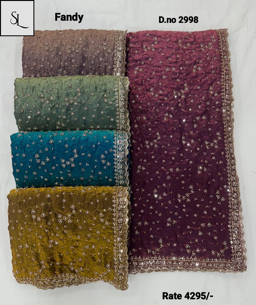 SL Sanjana Exclusive Party &amp; Festival Special Designer Saree Collection — Wholesale Sarees, Vardan Ethnic wholesale from Surat — view 5
