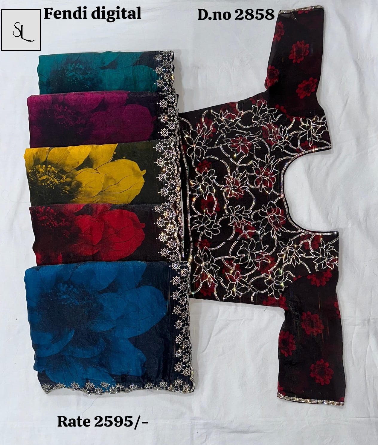 SL Sanjana Exclusive Party &amp; Festival Special Designer Saree Collection — Wholesale Sarees, Vardan Ethnic wholesale from Surat — view 2