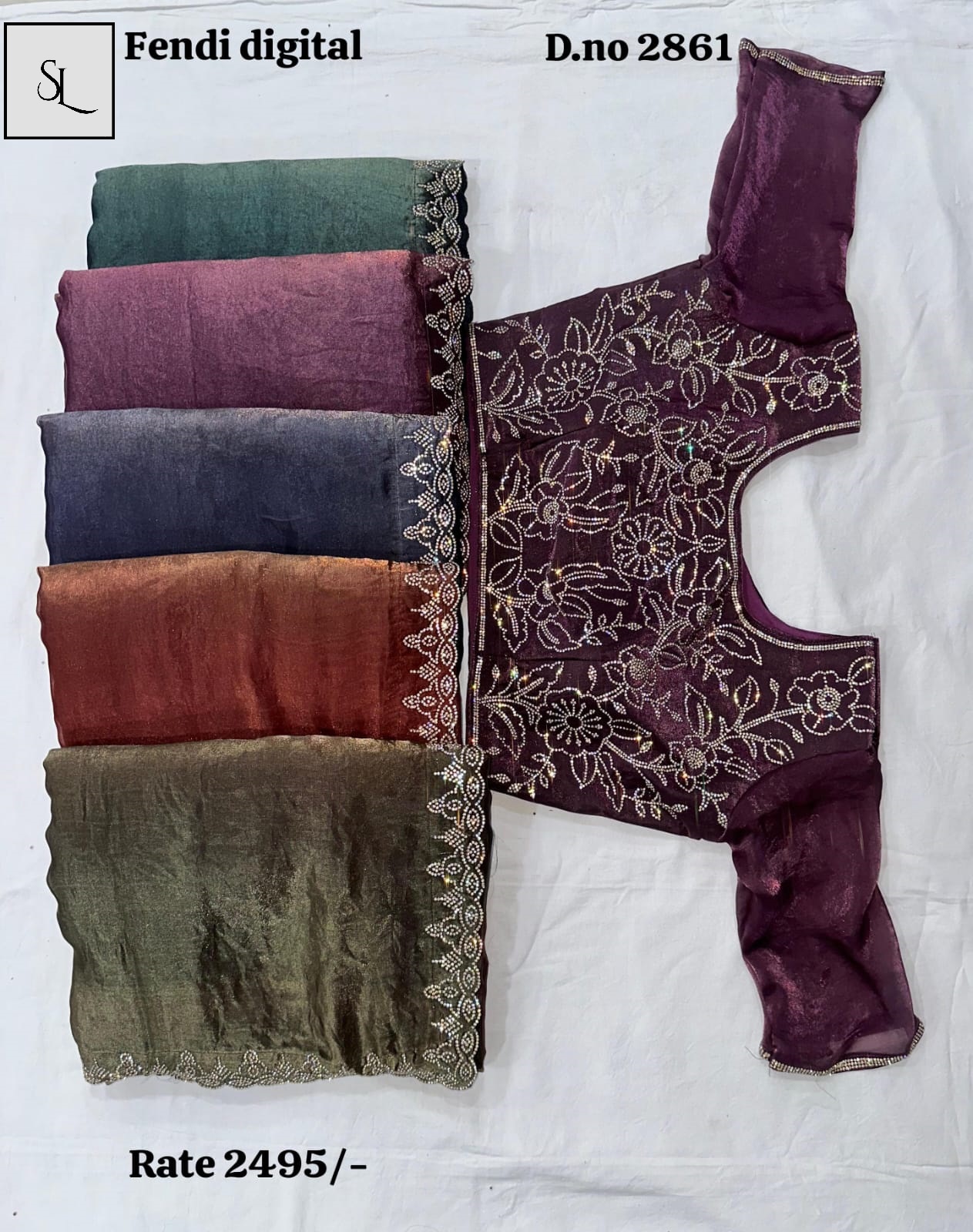 SL Sanjana Exclusive Party &amp; Festival Special Designer Saree Collection — Wholesale Sarees, Vardan Ethnic wholesale from Surat — view 8