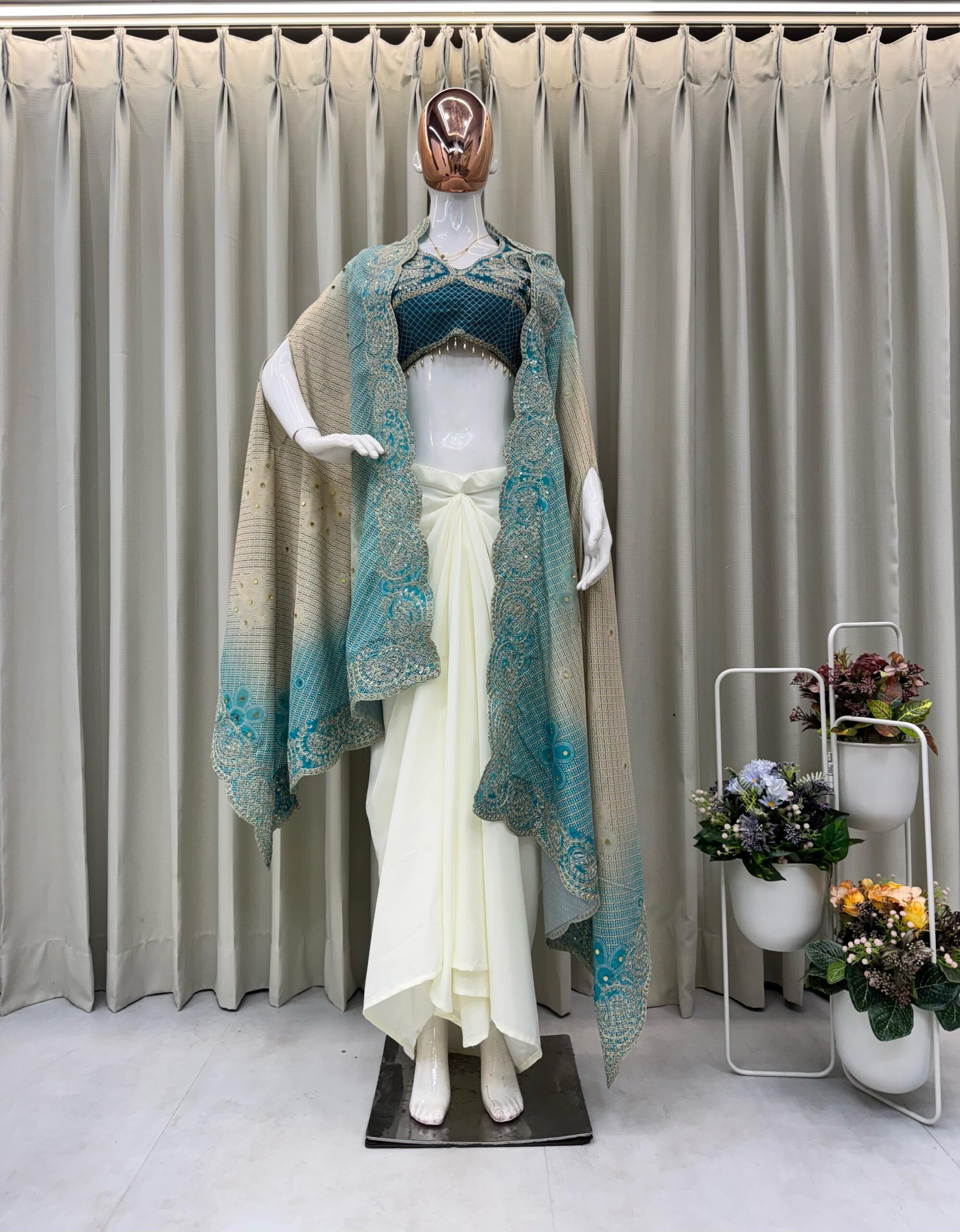 BE Bhanderi BE-339 Designer Three Piece indo Western Outfit — Singles, Vardan Ethnic wholesale from Surat — view 10