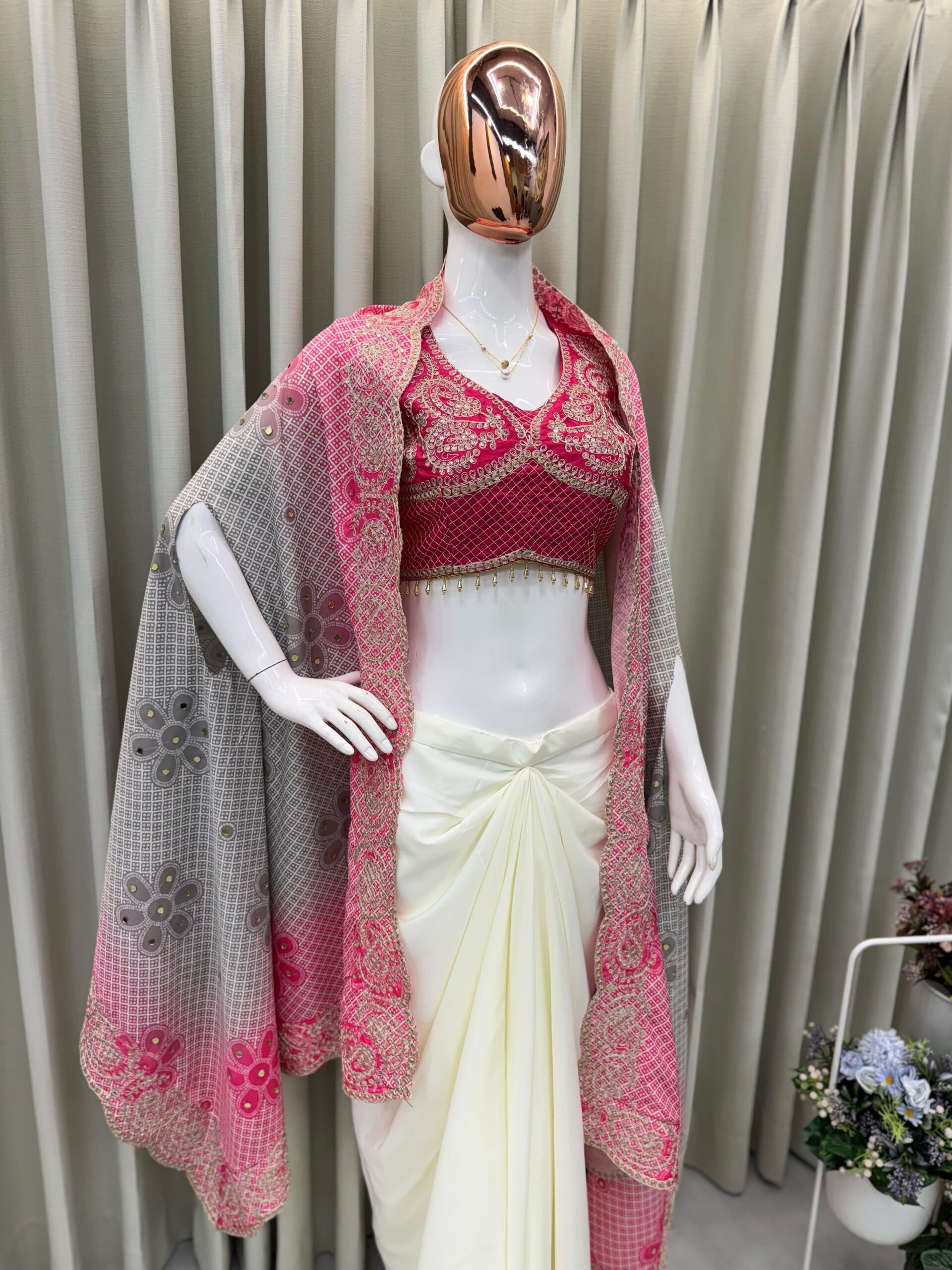 BE Bhanderi BE-339 Designer Three Piece indo Western Outfit — Singles, Vardan Ethnic wholesale from Surat — view 9