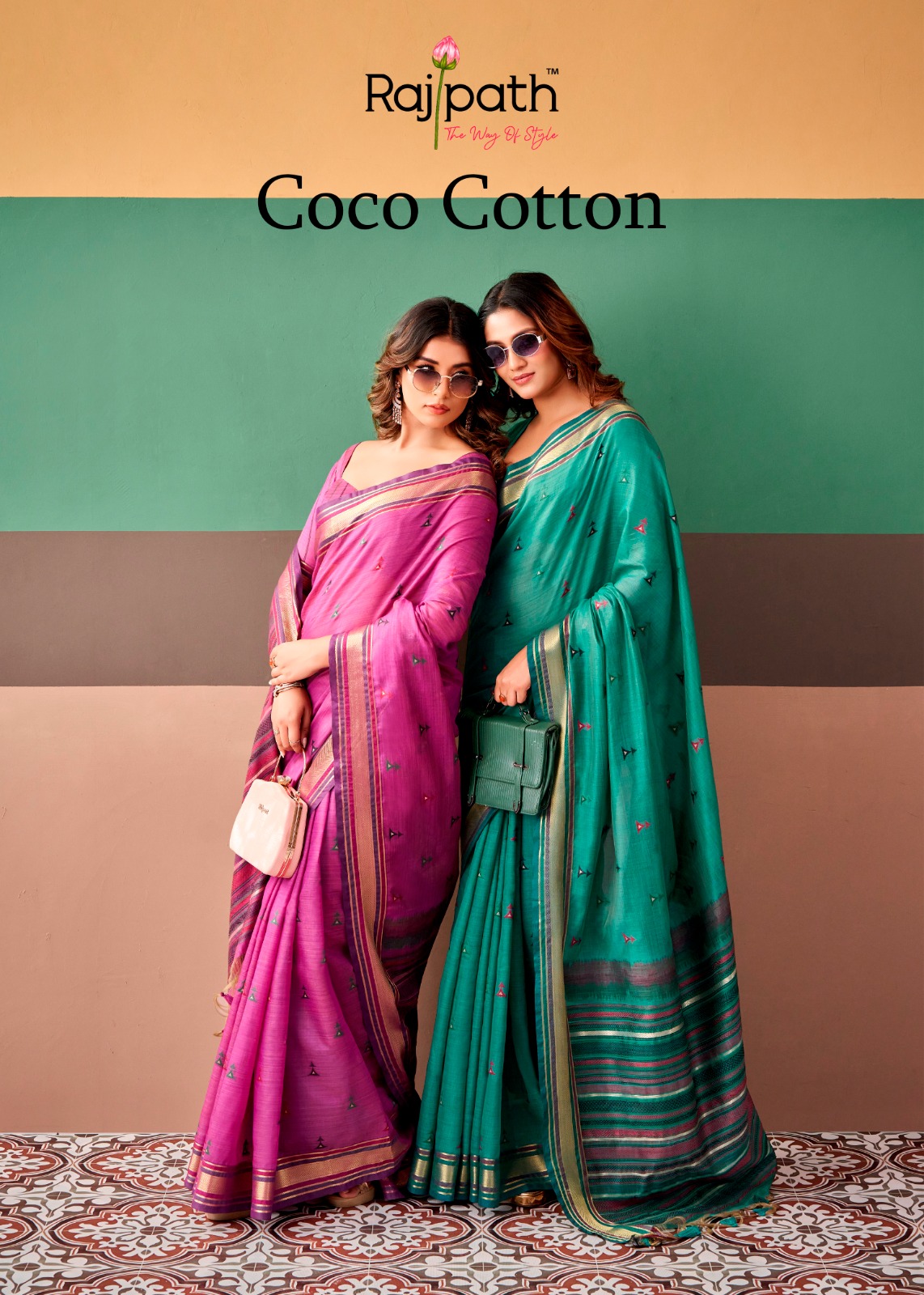 Rajpath Coco Cotton Premium Cotton Weaving Saree with Blouse Piece — Saree, Vardan Ethnic wholesale from Surat — view 5
