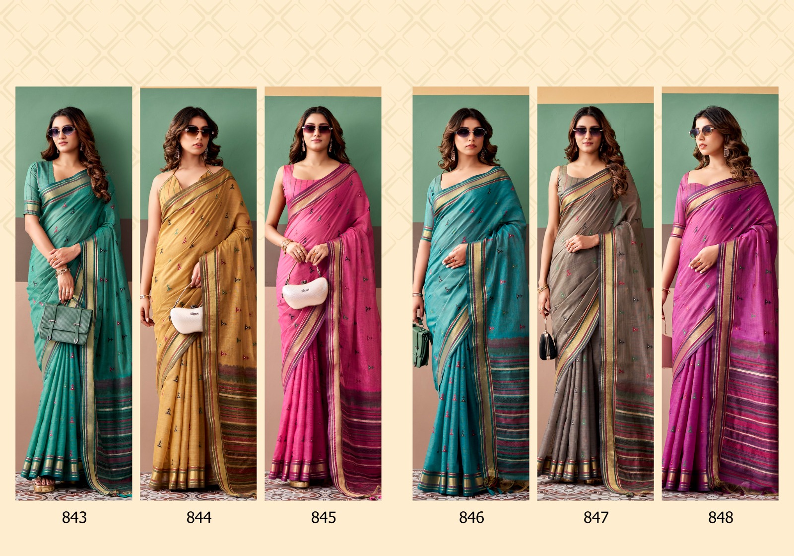 Rajpath Coco Cotton Premium Cotton Weaving Saree with Blouse Piece — Saree, Vardan Ethnic wholesale from Surat — view 10