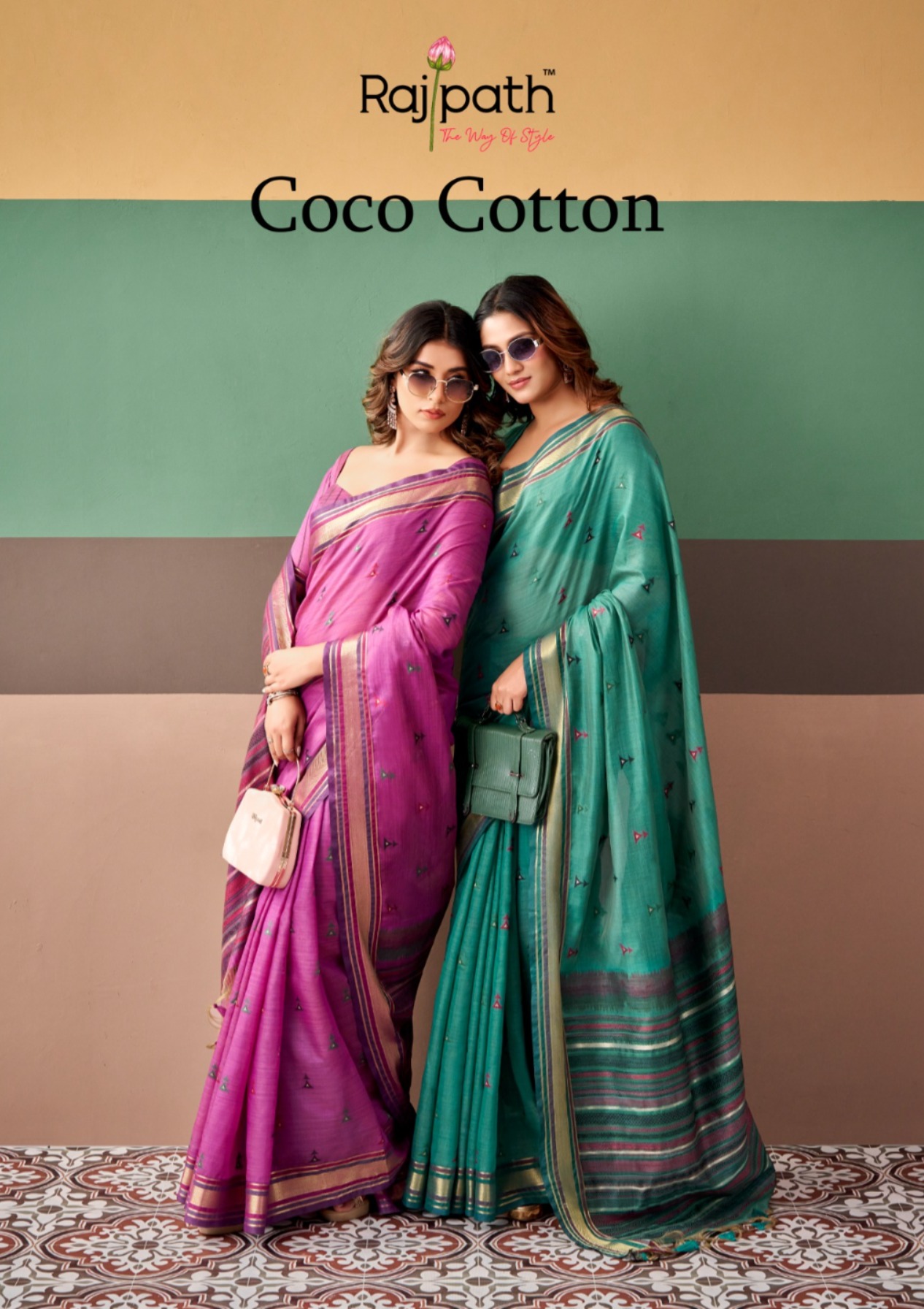 Rajpath Coco Cotton Premium Cotton Weaving Saree with Blouse Piece