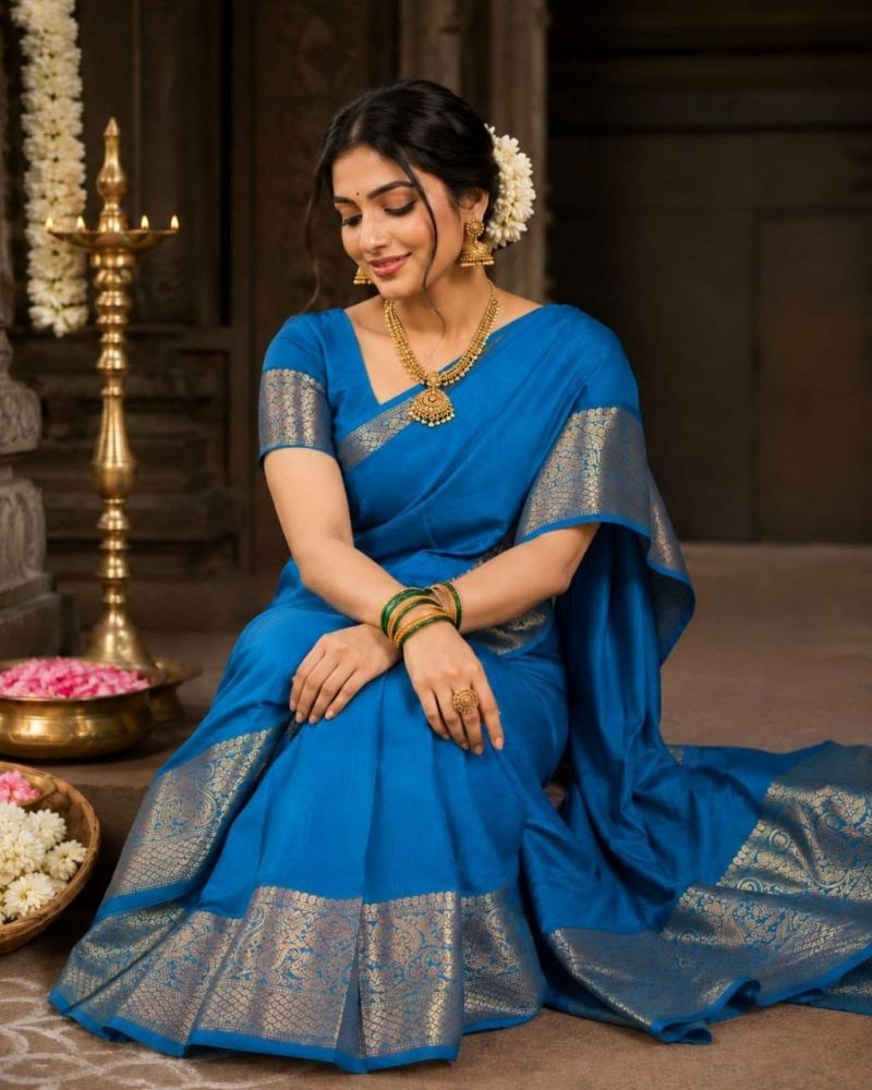 Aab Ambrapali Mercerised Silk Border Design Saree Catalog — Wholesale, Vardan Ethnic wholesale from Surat — view 2