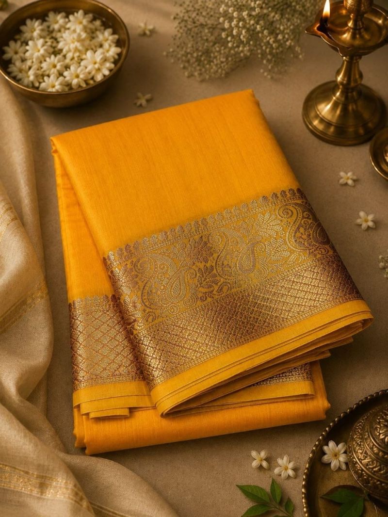 Aab Ambrapali Mercerised Silk Border Design Saree Catalog — Wholesale, Vardan Ethnic wholesale from Surat — view 7