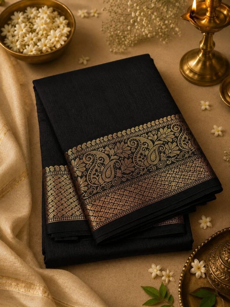 Aab Ambrapali Mercerised Silk Border Design Saree Catalog — Wholesale, Vardan Ethnic wholesale from Surat — view 8