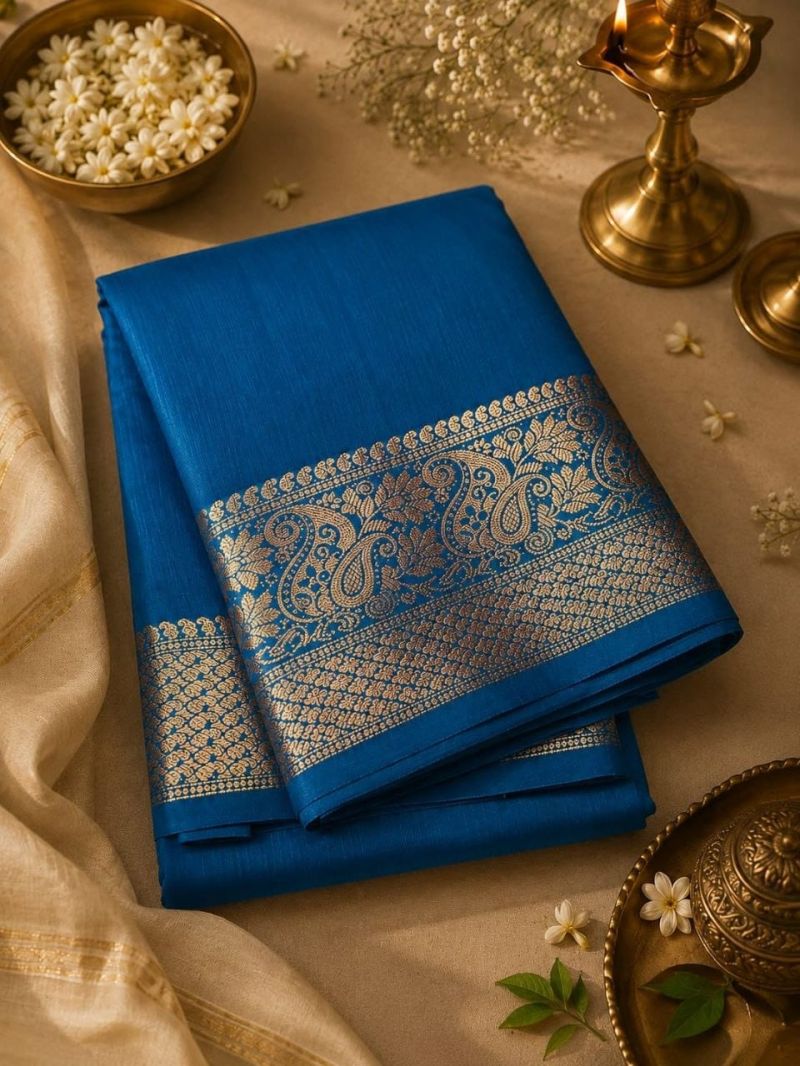 Aab Ambrapali Mercerised Silk Border Design Saree Catalog — Wholesale, Vardan Ethnic wholesale from Surat — view 9
